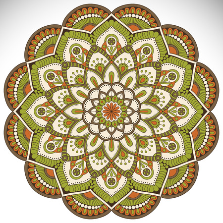 Ornament beautiful card with mandala. Geometric circle element made in vectorのイラスト素材