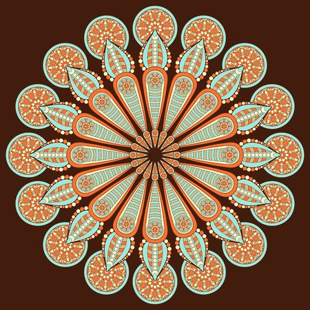 Ornament beautiful card with mandala. Geometric circle element made in vectorのイラスト素材