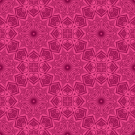 Ethnic floral seamless pattern. Abstract ornamental patternのイラスト素材