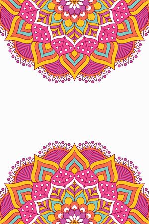 Mandala background. Vintage decorative elements in ethnic styleのイラスト素材