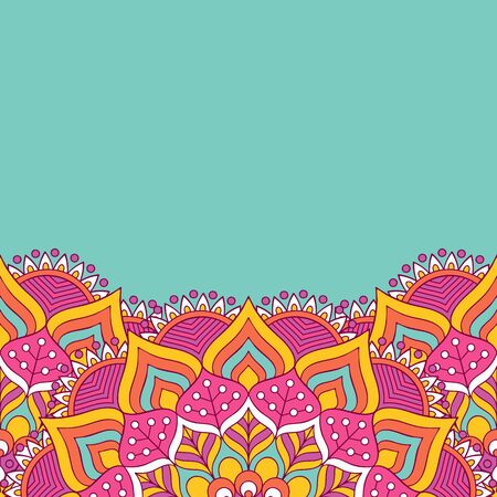 Mandala background. Vintage decorative elements in ethnic styleのイラスト素材