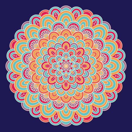 Ornament beautiful card with mandala. Geometric circle element made in vectorのイラスト素材