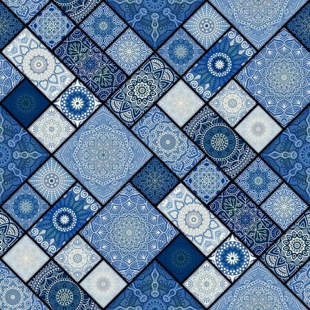 Ethnic floral seamless pattern. Abstract ornamental patternのイラスト素材