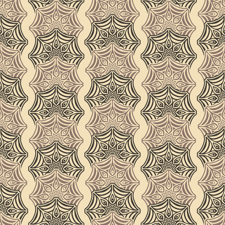 Ethnic floral seamless pattern. Abstract ornamental patternのイラスト素材