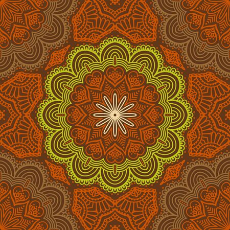 Ethnic floral seamless pattern. Abstract ornamental patternのイラスト素材