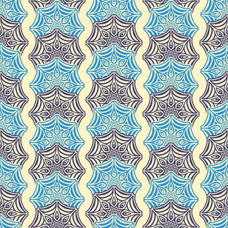 Ethnic floral seamless pattern. Abstract ornamental patternのイラスト素材