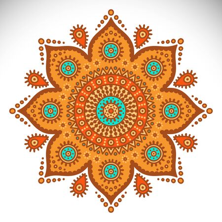 Ornament beautiful card with mandala. Geometric circle element made in vectorのイラスト素材