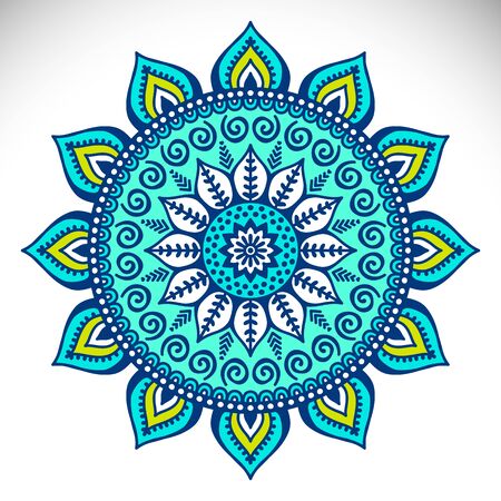 Ornament beautiful card with mandala. Geometric circle element made in vectorのイラスト素材