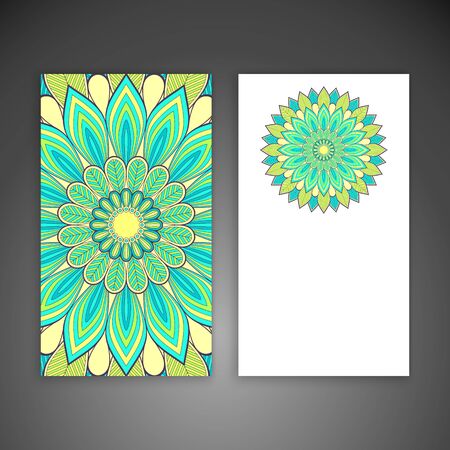 Business card. Vintage decorative elements. Hand drawn backgroundのイラスト素材