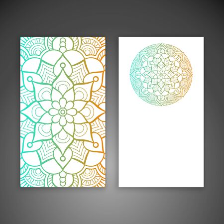 Business card. Vintage decorative elements. Hand drawn backgroundのイラスト素材