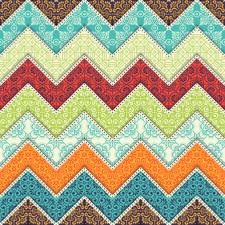 Ethnic floral seamless patternのイラスト素材