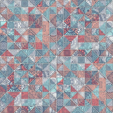 Ethnic floral seamless patternのイラスト素材