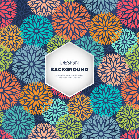 Ethnic floral seamless pattern. Abstract ornamental patternのイラスト素材