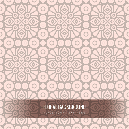 Ethnic floral seamless pattern. Abstract ornamental patternのイラスト素材