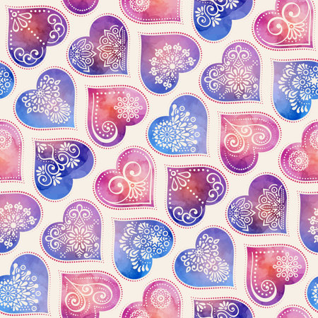 Ethnic floral seamless pattern. Abstract ornamental patternのイラスト素材