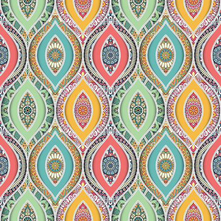Ethnic floral seamless pattern. Abstract ornamental patternのイラスト素材