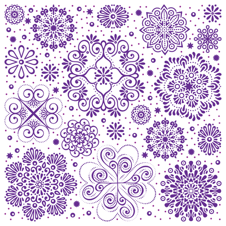 Ethnic floral seamless pattern. Abstract ornamental patternのイラスト素材