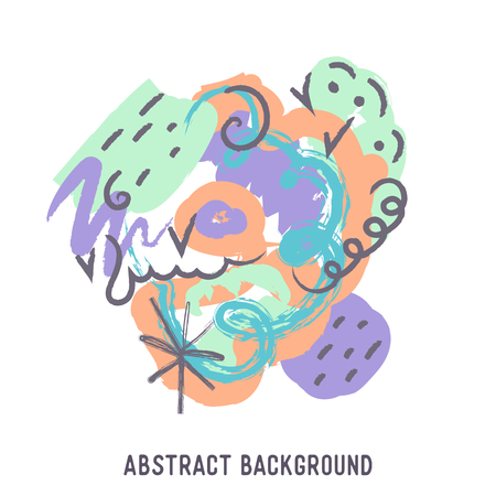 illustration of abstract colorful background with templeのイラスト素材