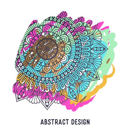 Vector indian Mandalaのイラスト素材