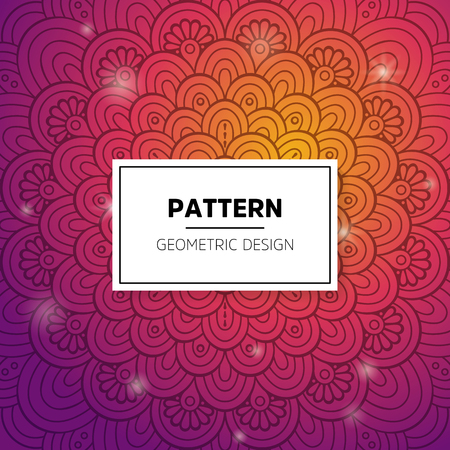 Vector luxury wedding invitation with mandalaのイラスト素材