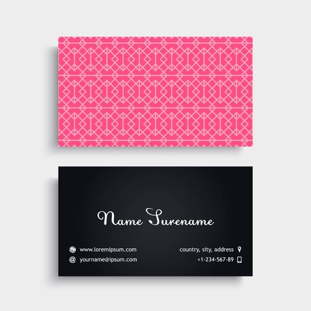 Business Card. Vintage decorative elementsのイラスト素材