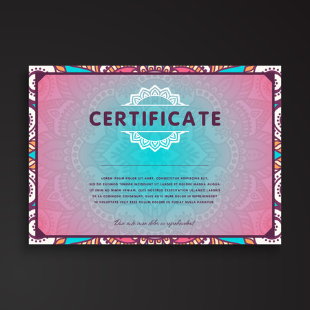 Business Card. Vintage decorative elements. Ornamental floral business cards, oriental pattern, vector illustration.のイラスト素材