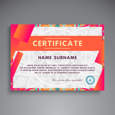 Business Card. Vintage decorative elements. Diplomaのイラスト素材