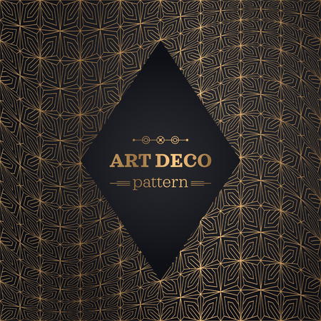 art deco monochrome seamless arabic backgroundのイラスト素材