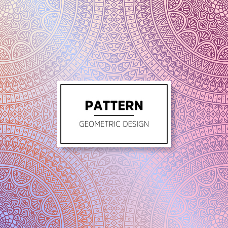 Ethnic floral seamless pattern with mandalasのイラスト素材