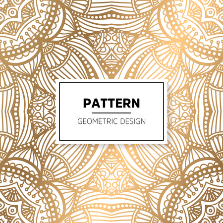 Ethnic floral seamless pattern with mandalasのイラスト素材