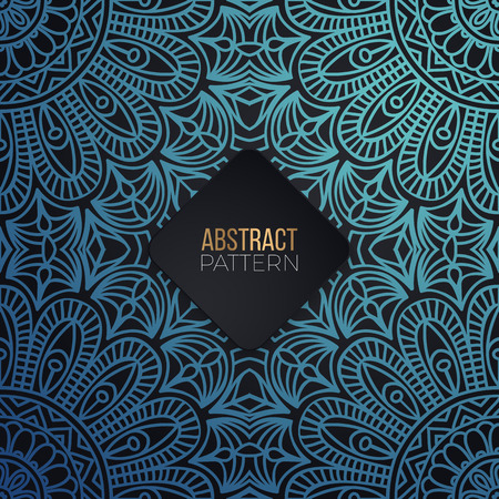 Ethnic floral seamless pattern with mandalasのイラスト素材