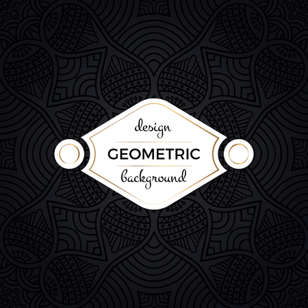 Abstract dark Ethnic floral seamless pattern with mandalas and geometric design background illustrationのイラスト素材