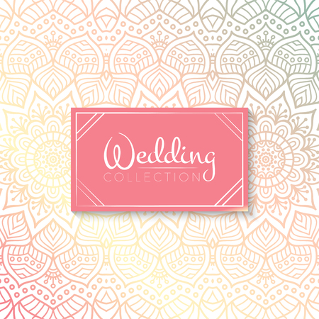 Ethnic floral seamless pattern with mandalasのイラスト素材