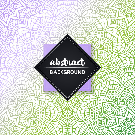 Ethnic floral seamless pattern with mandalasのイラスト素材