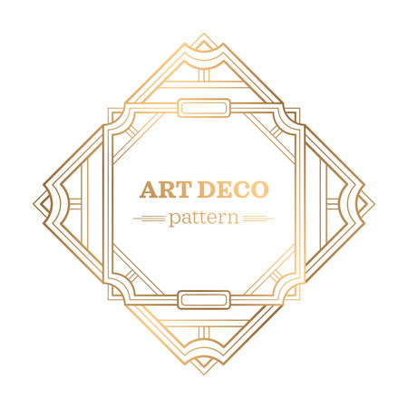 Gatsby art decoration on white background, vector illustration.のイラスト素材