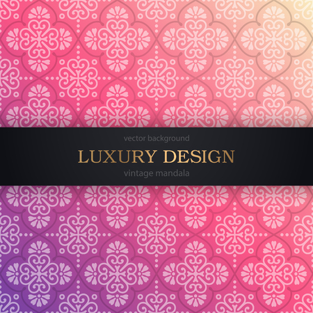 Ethnic floral seamless pattern with mandalasのイラスト素材