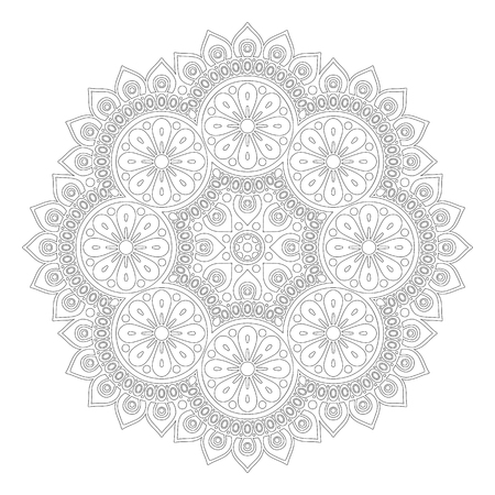 Vector indian Mandala illustration.のイラスト素材