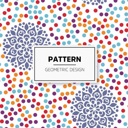 Abstract colorful mosaic. Seamless pattern of geometric shapes in vector.のイラスト素材