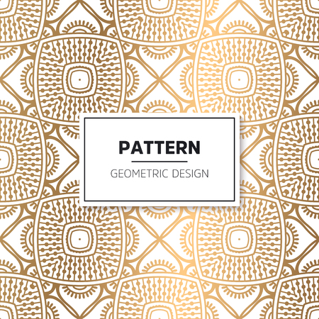Ethnic floral seamless pattern with mandalasのイラスト素材
