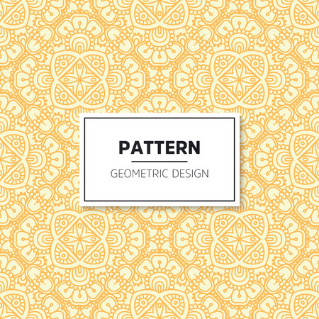 Ethnic floral seamless pattern with mandalasのイラスト素材