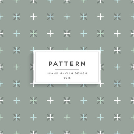 Scandinavian floral seamless pattern. Fabric print designのイラスト素材