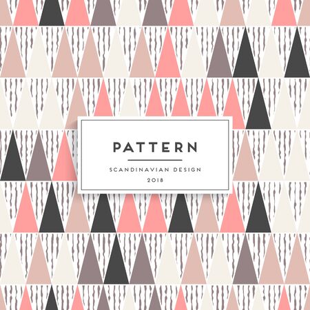 Scandinavian triangular seamless pattern.のイラスト素材