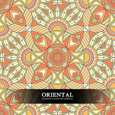 Ethnic floral seamless pattern. Abstract ornamental patternのイラスト素材