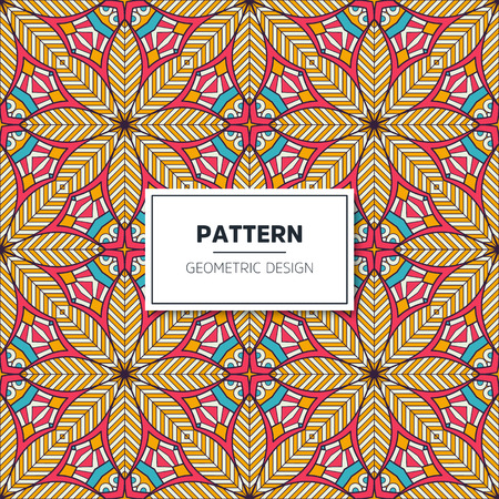 Ethnic floral seamless pattern. Abstract ornamental patternのイラスト素材
