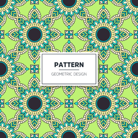 Ethnic floral seamless pattern. Abstract ornamental patternのイラスト素材