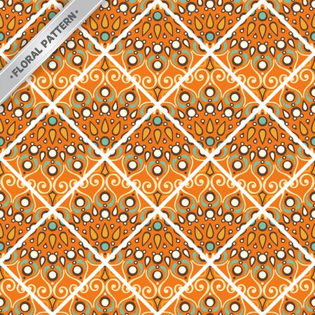 Seamless pattern tile. Vintage decorative ornament elementsのイラスト素材