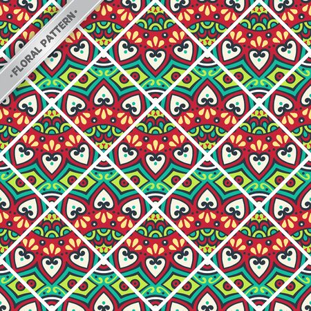 Seamless pattern tile. Vintage decorative ornament elementsのイラスト素材