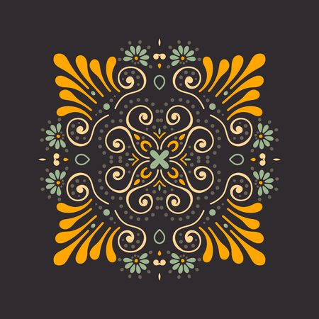 Vector indian Mandalaのイラスト素材