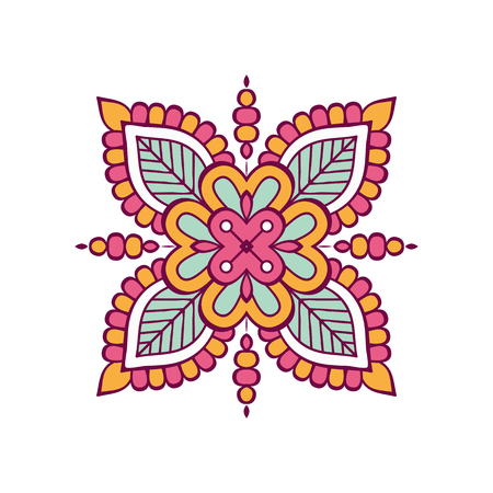 Ornament beautiful card with mandala. Geometric circle element made in vectorのイラスト素材