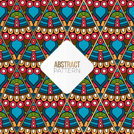 Colorful abstract tile seamless pattern.のイラスト素材